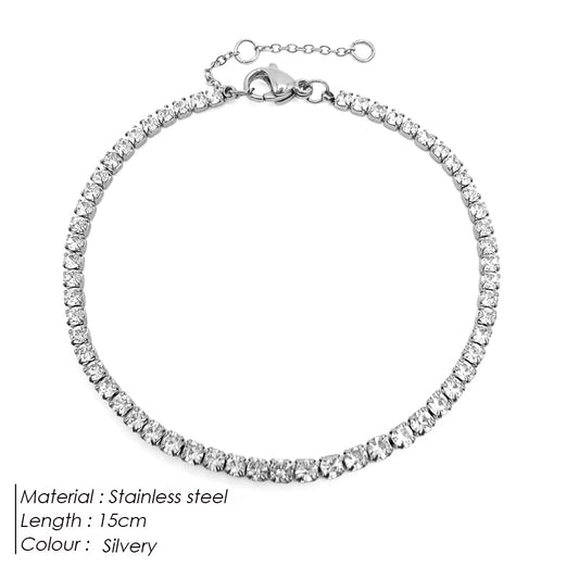 EmpressGleam™ Zirconia Tennis Bracelet – Timeless Sparkle, Effortless Sophistication
