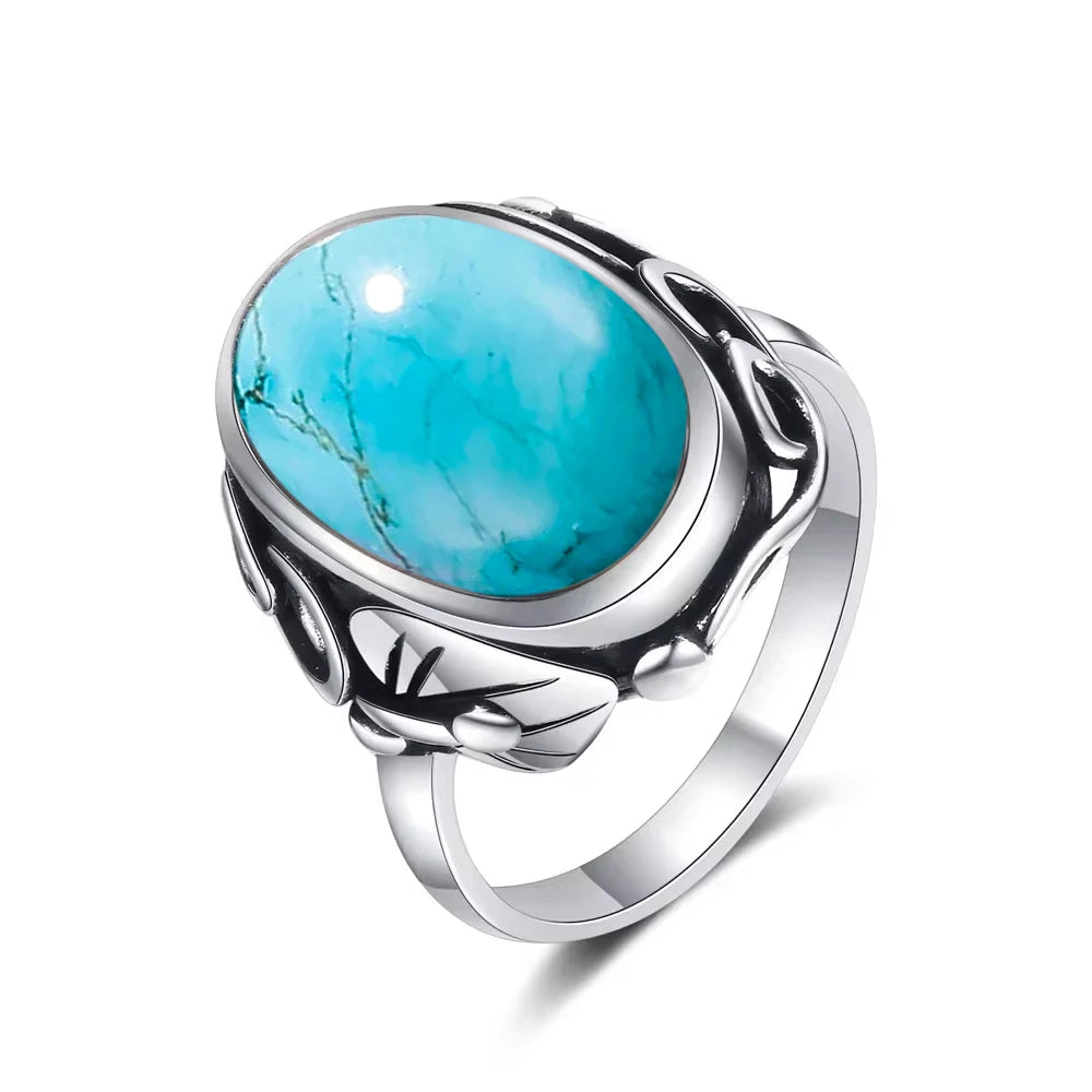 Desert Bloom Turquoise Ring – A Statement of Earthy Elegance
